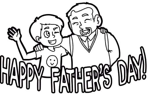 Coloring book son with father June 21